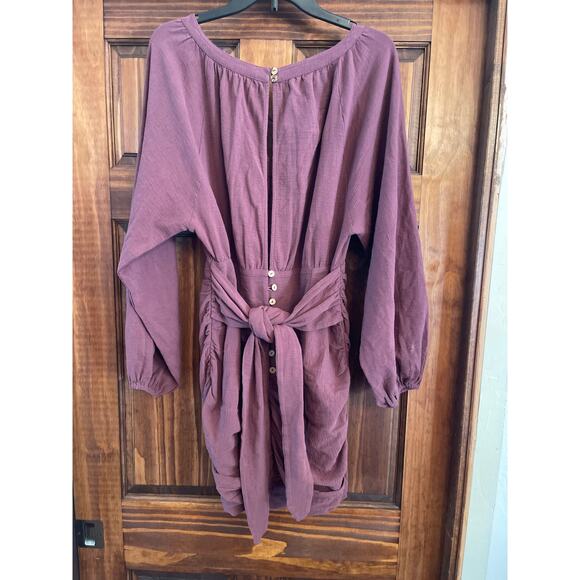 Free People The Only One ruched tie back mini dress Small - Picture 6 of 6